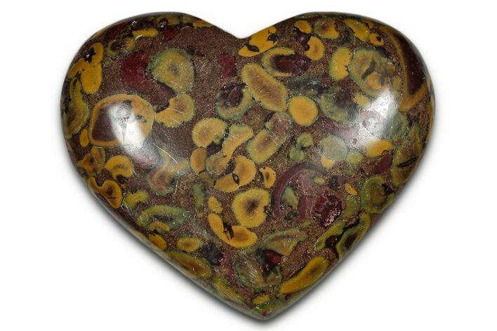 Polished Fruit Jasper Heart- India #343167